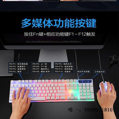 有線鍵盤達爾優機械手感有線鍵盤鼠標套裝電腦筆記本辦公打字家用游戲專用鍵盤套裝