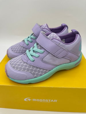 《日本Moonstar》零碼出清 運動鞋(福利鞋無鞋盒)-輕量 16號(紫色 粉色)