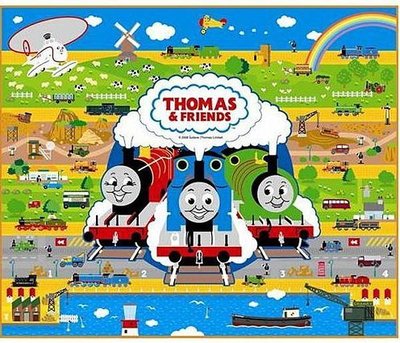 ***日本帶回***THOMAS & FRIENDS 湯瑪士小火車可愛防水野餐墊桌墊♪ LL(4～5人用）日本製