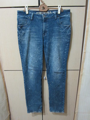 衣市藍~BIG TRAIN 彈性直筒牛仔褲 (3L~W35~) (842) (201214)