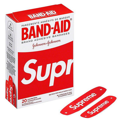 SUPREME Band-Aid 貼紙 收藏 紅色 一盒20入【SUP593】