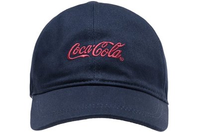 [現貨]美式聯名潮牌棒球帽 男女通用 KITH X COCOCOLA可口可樂刺繡logo帽子深藍 戶外遮陽帽生日交換禮物