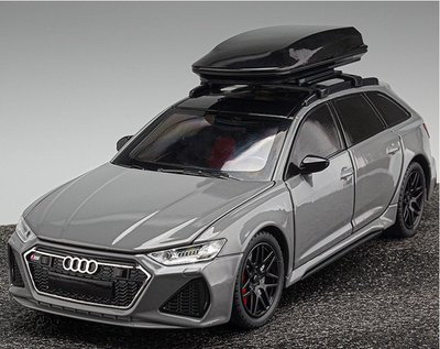 「車苑模型」1:24 車致 Audi 奧迪 A6 Avant RS6 開門 聲光