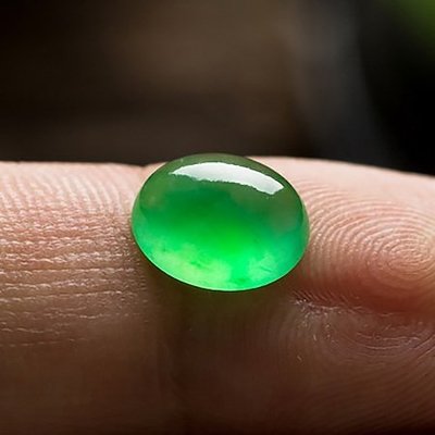 ☯玉玲瓏☯天然老坑緬甸翡翠冰種陽綠帝王綠界面熒光玻璃種滿綠戒指蛋面