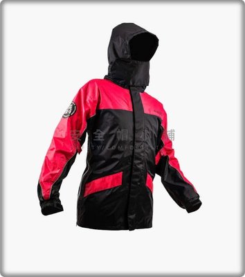 ((免運費)) ＊安全帽小舖＊SOL SR-5 SR5運動型雨衣 二件式雨衣 可當風衣 上衣可側開加寬 黑紅