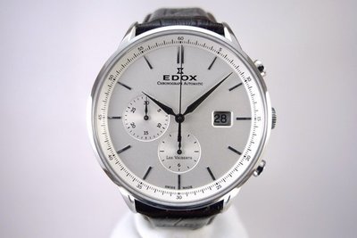 【伯恩鐘錶】EDOX 依度 Les Vauberts 正裝機械計時腕錶-43mm E91001.3.ABN