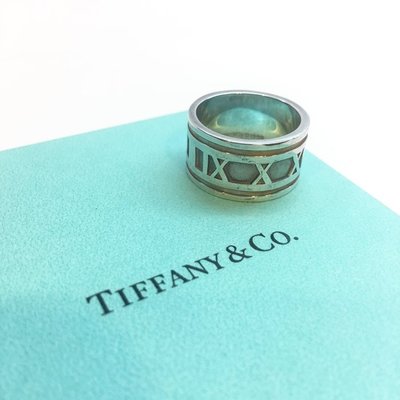 ＊金選名店＊Tiffany&co 羅馬數字銀飾戒指 925