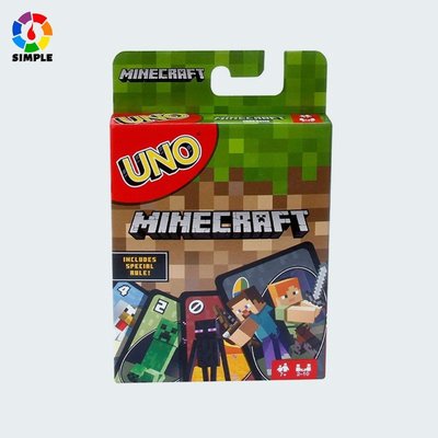 UNO Minecraft 我的世界卡牌遊戲桌遊兒童玩具英文版-好鄰居百貨