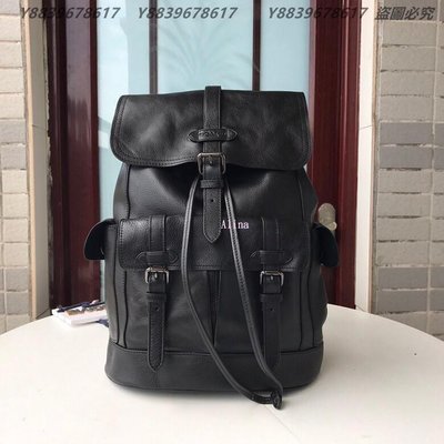 美國代購COACH 寇馳23202 Hudson Backpack 素面 黑色簡約時尚大氣後背包