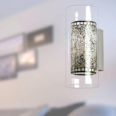 設計師風格 G4 吸壁兩用款 北歐地中海情境燈 透明玻+馬賽克玻璃 吸頂燈 壁燈可直立或橫放