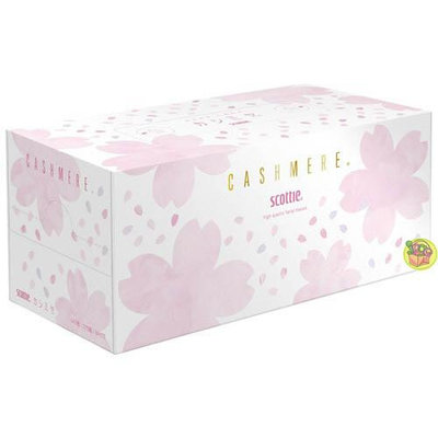 【JPGO】日本製 SCOTTIE 盒裝 抽取式面紙/衛生紙 220抽~櫻花花瓣