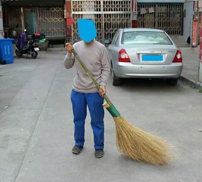 室外大號毛竹掃把金絲草掃把鐵笤帚環衛院子公司工廠水泥路用掃把