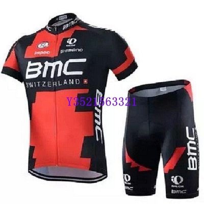 現貨BMC車隊騎行服短袖套裝男女夏季山地自行車衫單車上衣褲戶外裝備