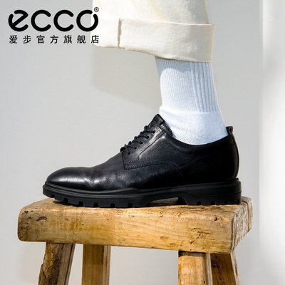 全館免運 ECCO愛步商務皮鞋男正裝德比鞋新郎鞋 適途型走521834 可開發票