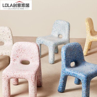 免運-設計師兒童小椅子 網紅ins家用靠背矮凳北歐幼兒園寶寶塑料小板凳-LOLA創意家居