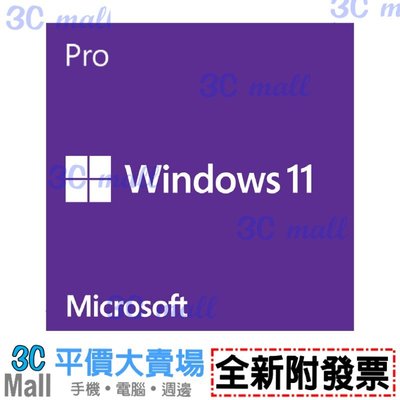 【全新附發票】微軟 Windows 11 專業中文版 64位元隨機版