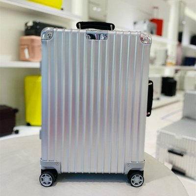 現貨熱銷-行李箱RIMOWA/日默瓦拉桿箱金屬旅行登機箱鋁鎂合金行李箱復古款20寸21