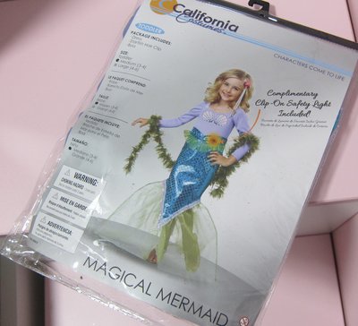 購於美國-Magical Mermaid小美人魚連身洋裝+髮飾/halloween萬聖節日派對角色扮演表演造型道具服飾