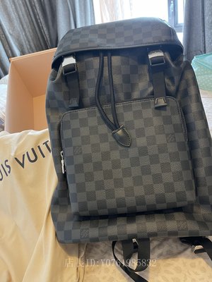 極美二手 LV棋盤格 後背包 Zack backpack 真品Louis Vuitton N40005 法國購入