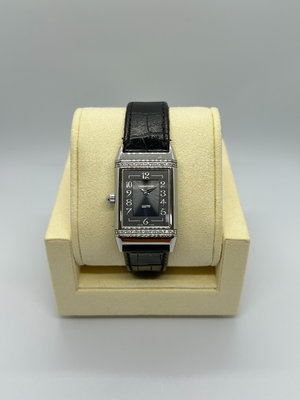 【和信精品】JAEGER-LECOULTRE DUETTO REVERSO 積家翻轉系列 不鏽鋼鑲鑽雙面腕錶 Q2568401