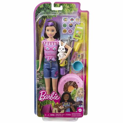台中＊＊宏富玩具＊＊MATTEL Barbie 芭比娃娃 芭比Skipper&Stacie露營遊戲組 黑髮