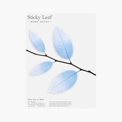 ❅PAVEE❅ 韓國appree~ Sticky Leaf 樹葉造型半透明便利貼~ 樺樹葉 BIRCH (L)