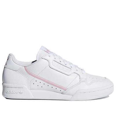 【A-KAY0】ADIDAS 女鞋 W CONTINENTAL 80 WHITE PINK 白粉【G27722】
