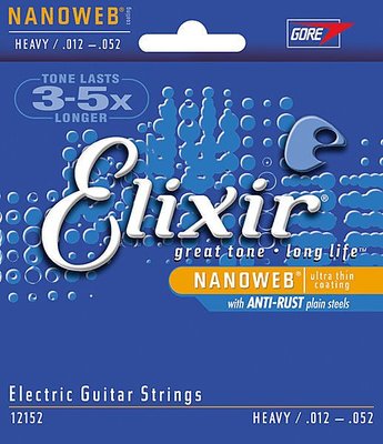 【華邑樂器36707】Elixir 電吉他弦 12152 (12-52 NANOWEB 薄膜 原廠公司貨)