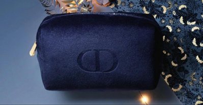 Dior 迪奧 2021年 午夜湛藍絨面化妝包 單賣化妝包