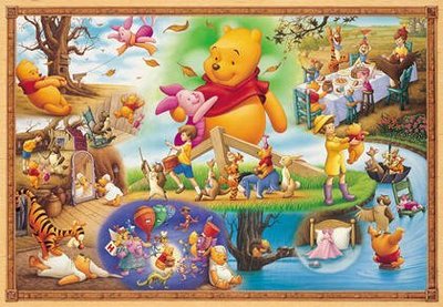 W1000-261 絕版迷你1000片日本進口拼圖 迪士尼 Winnie the Pooh 小熊維尼 跳跳虎