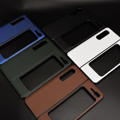 三星 Galaxy Z Fold1 F9000復古紋貼皮手機保護殼保護套硬殼