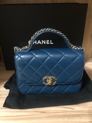 女巫的店-Chanel 19藍色郵差包-20Cm-已售