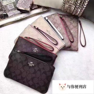 全新COACH 58695 美國正品代購新款女士PVC印花拉鏈零錢包 可放plus 容量大-雙喜生活館