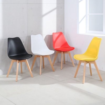 皮面實木椅腳 餐椅 北歐風格 簡約設計 經典復刻 餐廳 造型椅 書桌椅 設計師 【X855】 概念