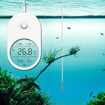 魚缸溫度計水族箱電子溫度計液晶顯示水溫計儀