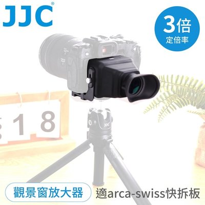 我愛買#JJC相機3吋LCD螢幕放大3倍取景器LVF-PRO1矽膠眼罩view finder附arca-swiss快拆板