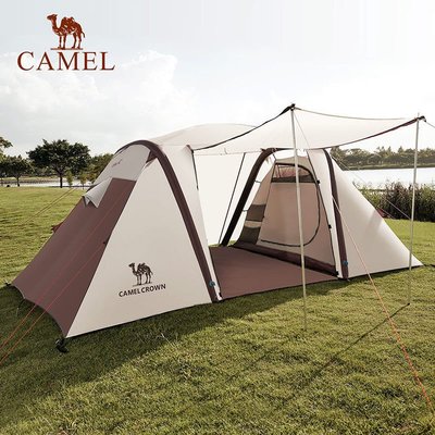 駱駝戶外充氣露營帳篷兩室一廳遮陽防雨野營帳篷便攜式 規格不同 價格不同