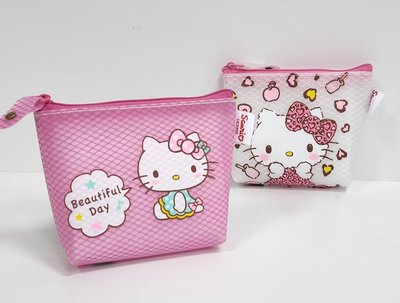 ♥小花花日本精品♥Hello Kitty 網格零錢包 小物包 口紅包 證件包 鑰匙包 ~7