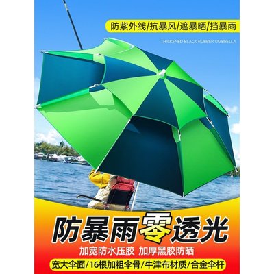 釣箱專用傘釣魚傘垂釣萬向遮陽加厚防暴雨釣臺專用雨傘能插地折疊