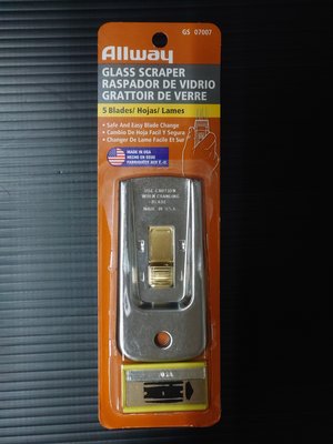 全新 Allway 4cm 玻璃清潔刀 (附刀片5入) (美國原裝)