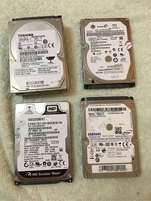 二手Seagate/Samsung /WD黑標/Toshiba 2.5吋 筆電硬碟320GB SATA介面5400轉 /筆記型電腦硬碟，台北可面交
