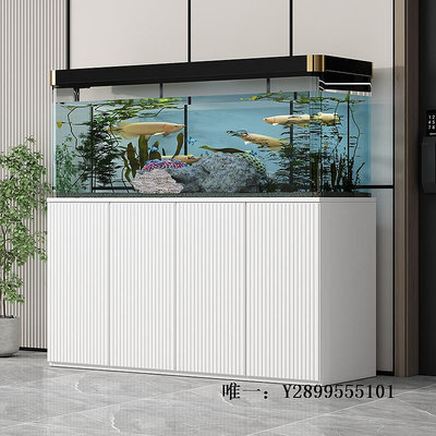 玻璃魚缸魚缸底柜中小型水族箱客廳落地家用大型生態造景玻璃金魚缸帶柜水族箱