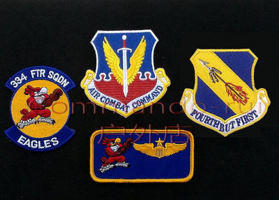 眾信優品 美國空軍 第334戰鬥機中隊 334fs EAGLES F-15E 徽章 臂章 貼章HW1130