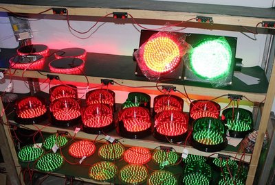 學校教學DIY指示燈電梯-停車場-地下室車道-識別紅光-綠光-黃光燈板-線路板閘門-燈板-LED防水紅綠燈成品-12V