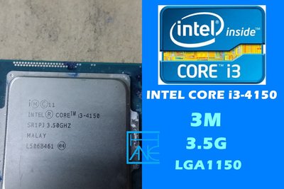 【 大胖電腦 】INTEL Core i3-4150 CPU 處理器/1150/3M/3.5G/保固30天直購價220元