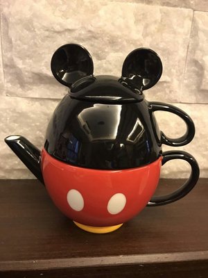 現貨~迪士尼限定米奇造型泡茶茶壺、茶杯組(內含濾網)🌸朵朵醬代購🌸