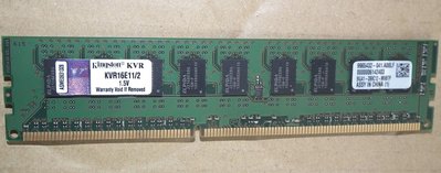 ECC 金士頓 DDR3-1600 記憶體 2G KVR16E11/2 2GB 桌上型記憶體 工作站 1.5V DIMM