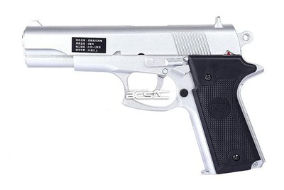 【BCS武器空間】KWC EAGLE 1911空氣短槍 彈簧壓縮 空氣槍 ABS 銀色-KWCKA16C