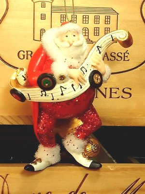 聖誕老公公彈鍵盤樂器吊飾：聖誕節 老公公 鍵盤樂器 吊飾 掛飾 擺飾 居家 家飾 設計 禮品 雜貨