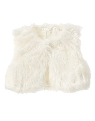 美國GYMBOREE正品 Cropped Furry Vest毛茸茸背心外套 L..售300元